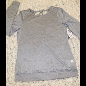 NWT Gray yoga top long sleeves